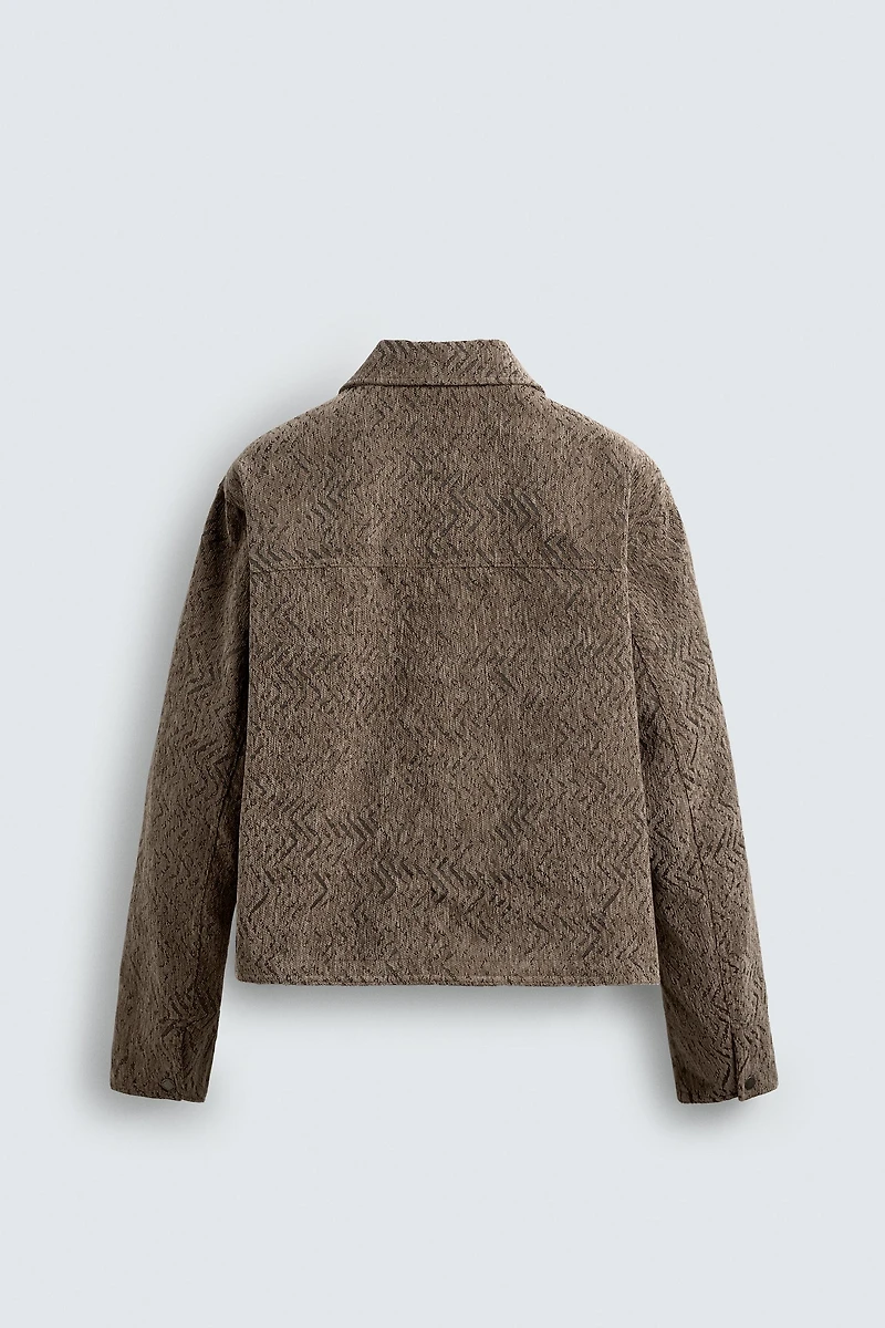 TEXTURED JACQUARD JACKET
