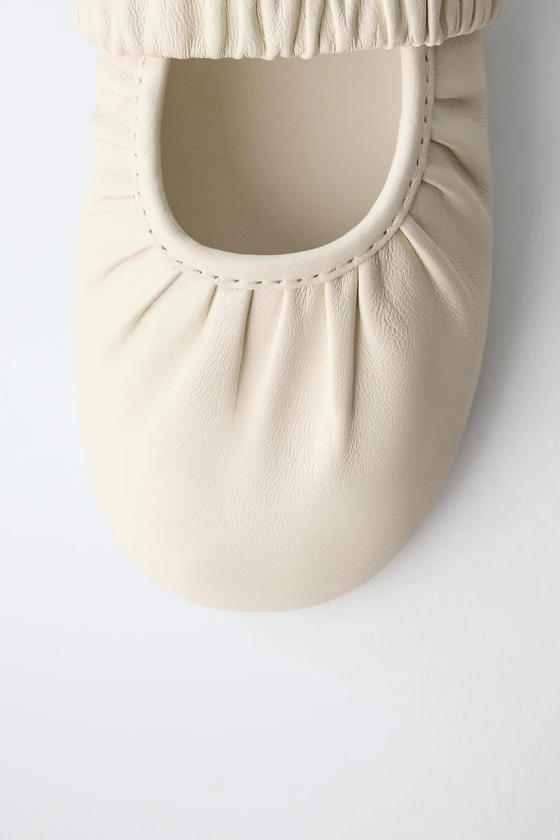 LEATHER BALLET FLATS