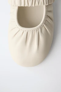 LEATHER BALLET FLATS