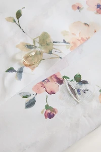 COUETTE SATIN FLEURS SAUVAGES (300 FILS)