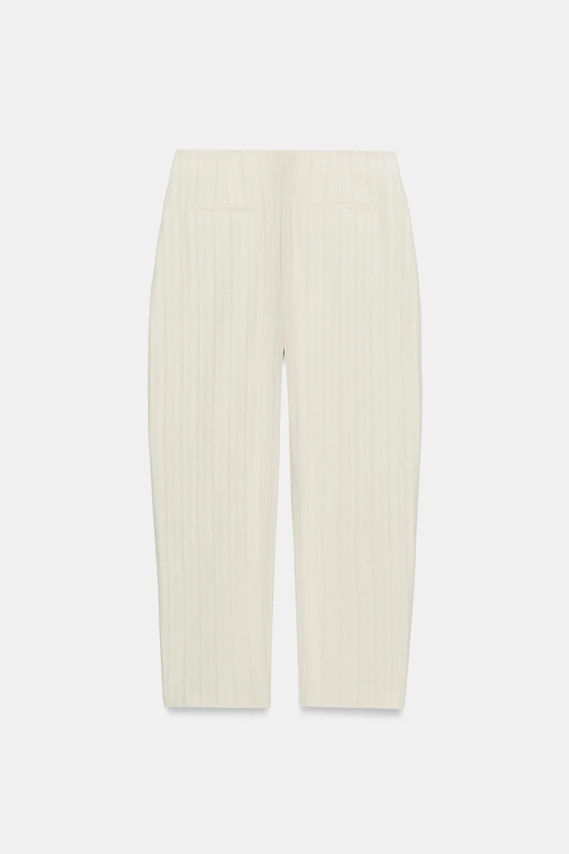 ZW COLLECTION STRIPED BARREL PANTS