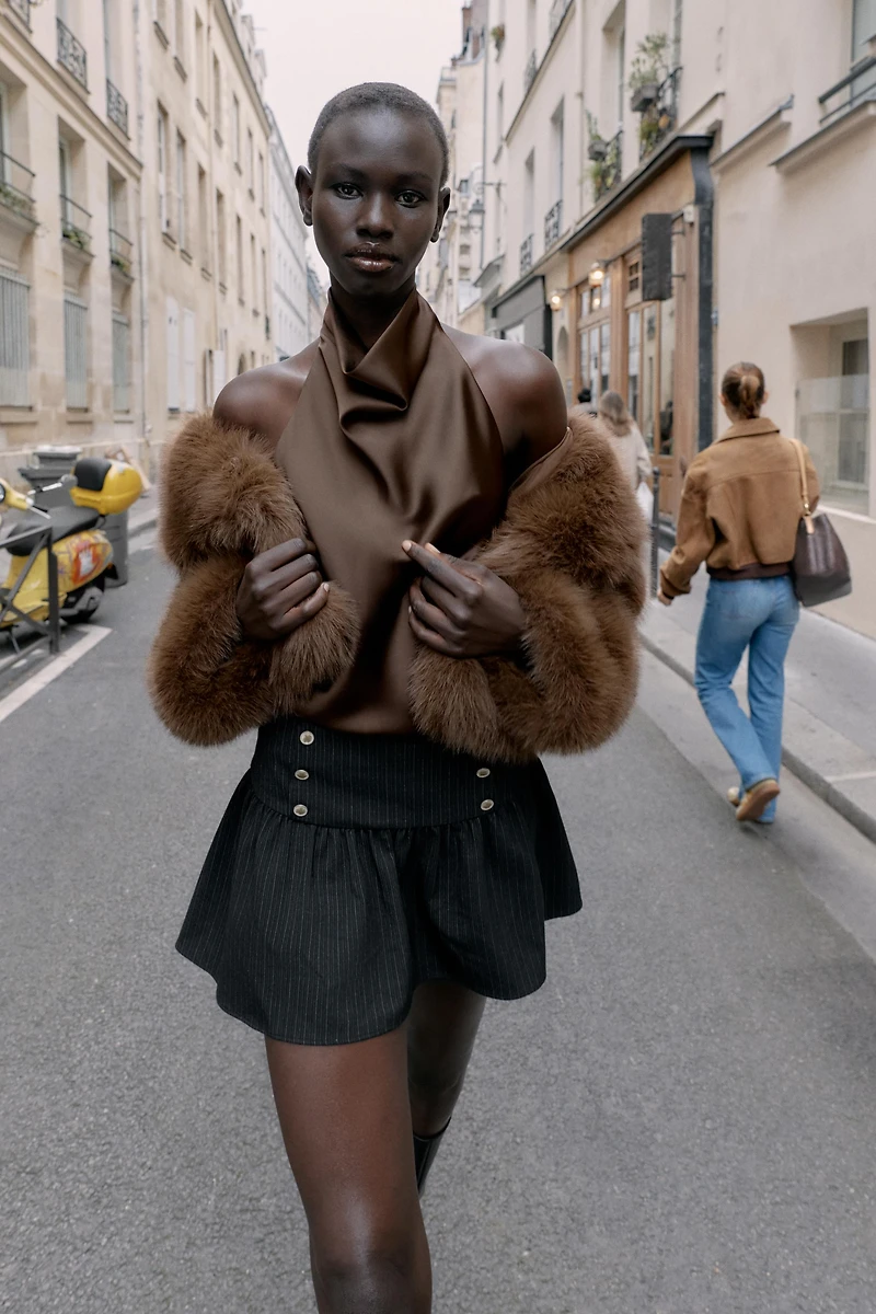 JUPE-SHORT À BOUTONS