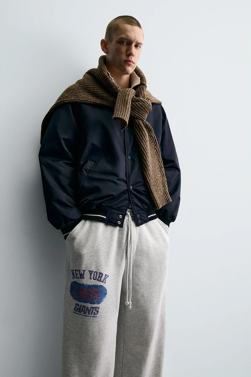 NFL NEW YORK GIANTS WIDE FIT JOGGER PANTS