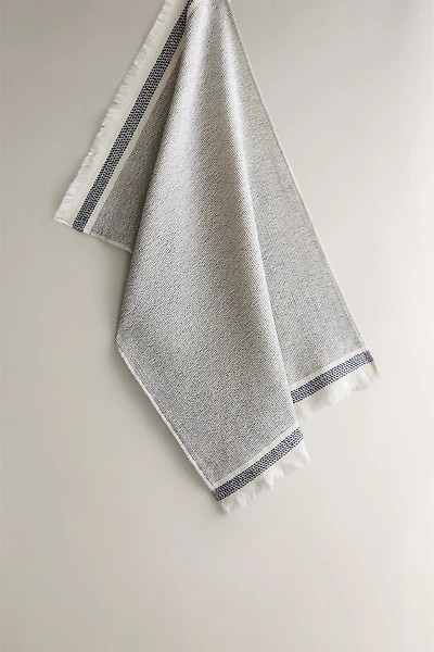 CONTRAST COTTON TERRYCLOTH KITCHEN TOWEL
