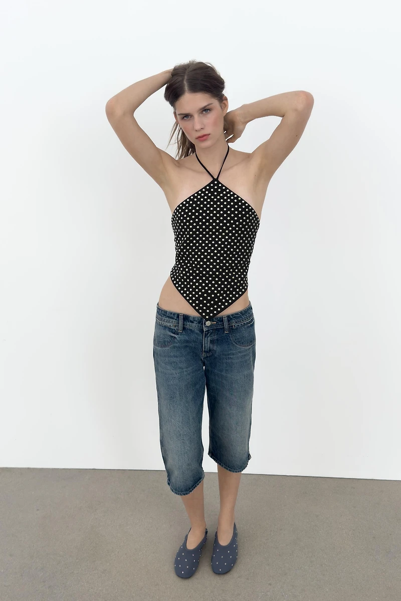 TOP HALTER CLOUTÉ
