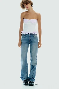 CONTRAST STRAPLESS TOP