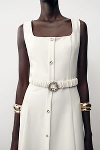 MIDI BELTED DRESS