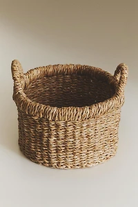 CYLINDRICAL SEAGRASS BASKET