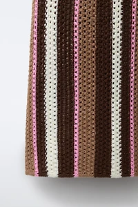 STRIPED KNIT PANTS