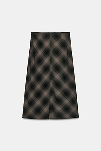 JUPE MI-LONGUE À CARREAUX