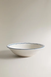 WAVY RIM EARTHENWARE BOWL