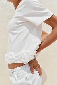 TEXTURED ROSE T-SHIRT