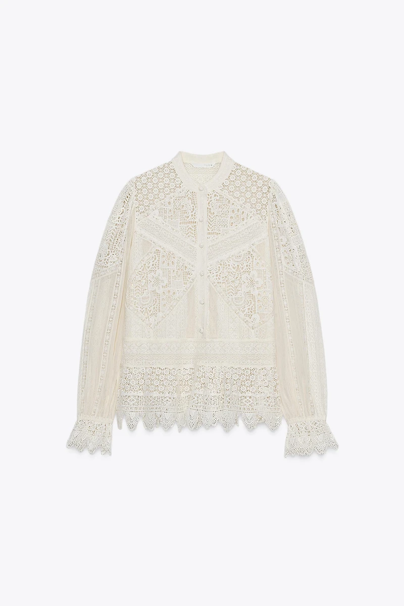 EMBROIDERED LACE BLOUSE ZW COLLECTION