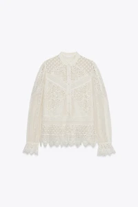 EMBROIDERED LACE BLOUSE ZW COLLECTION