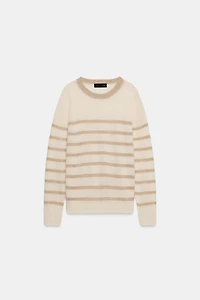 METALLIC THREAD STRIPED JUMPER