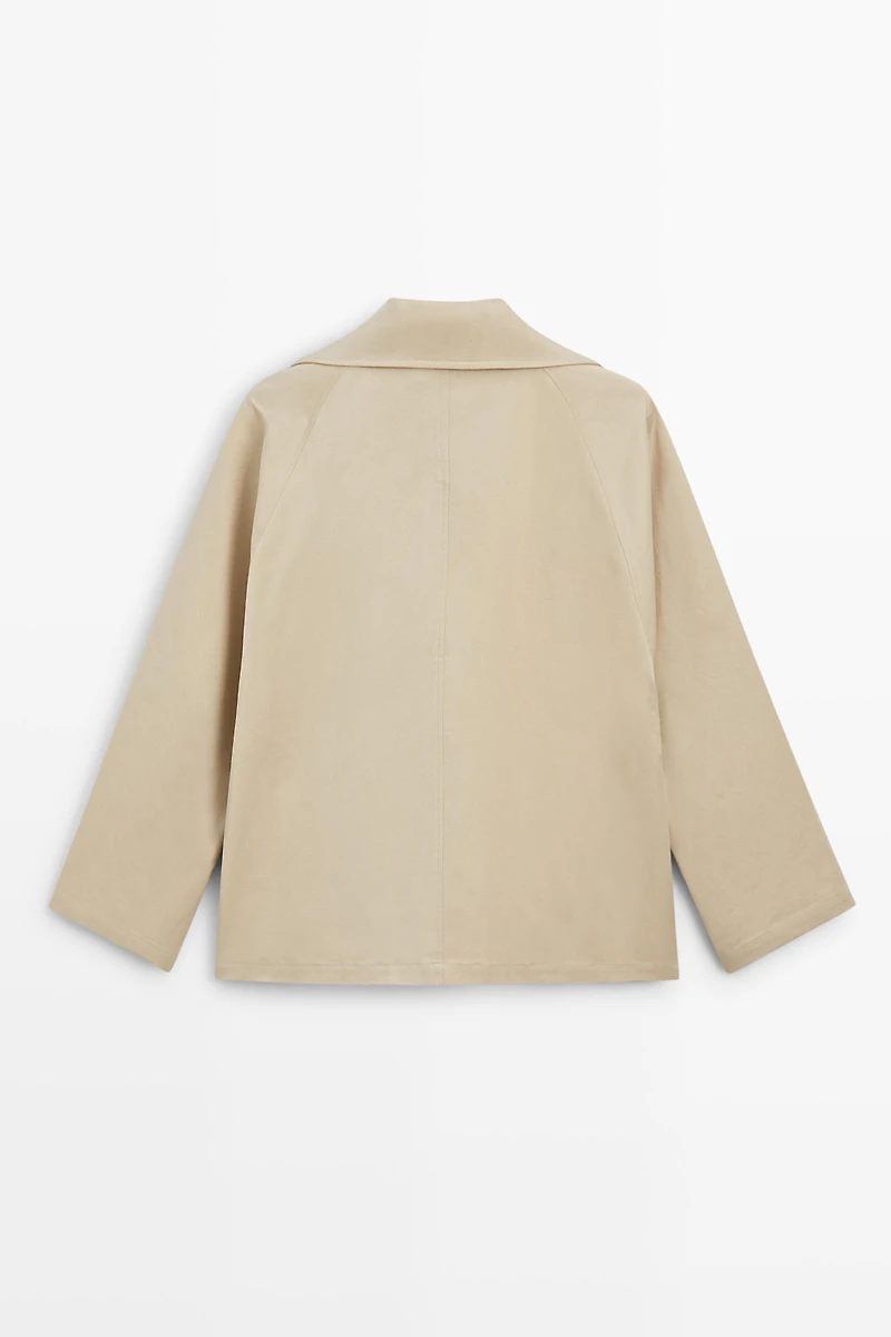 100% cotton cape jacket