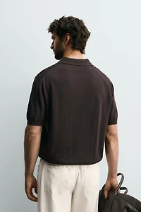 REGULAR FIT RIBBED KNIT POLO