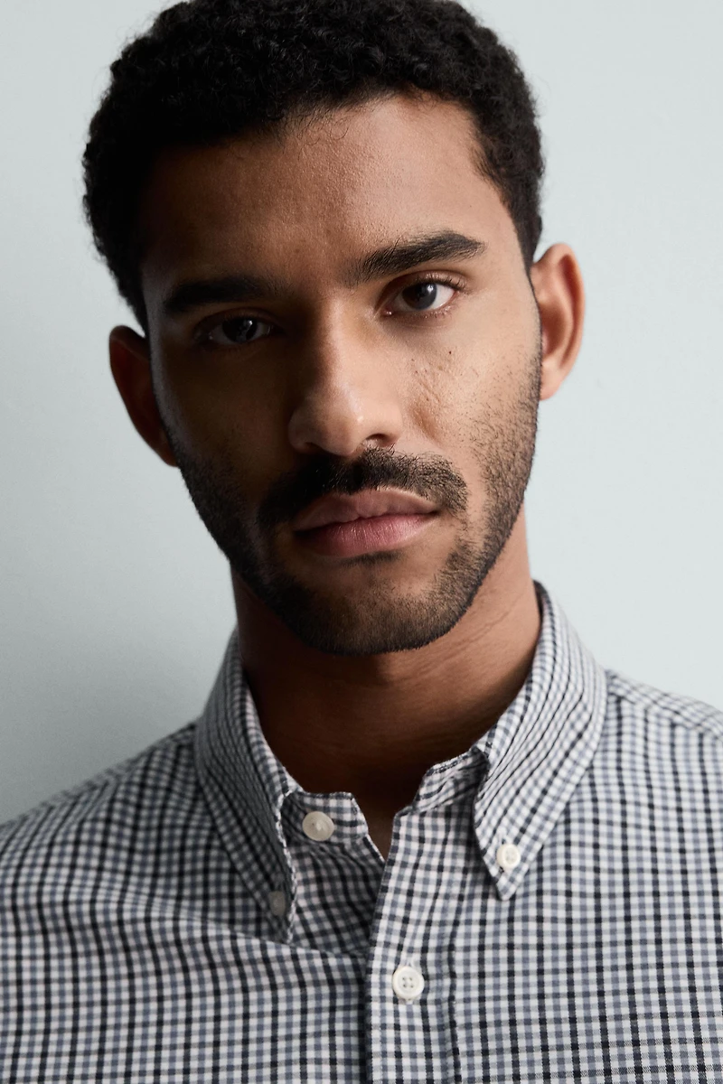 WASHED TEXTURED OXFORD SHIRT