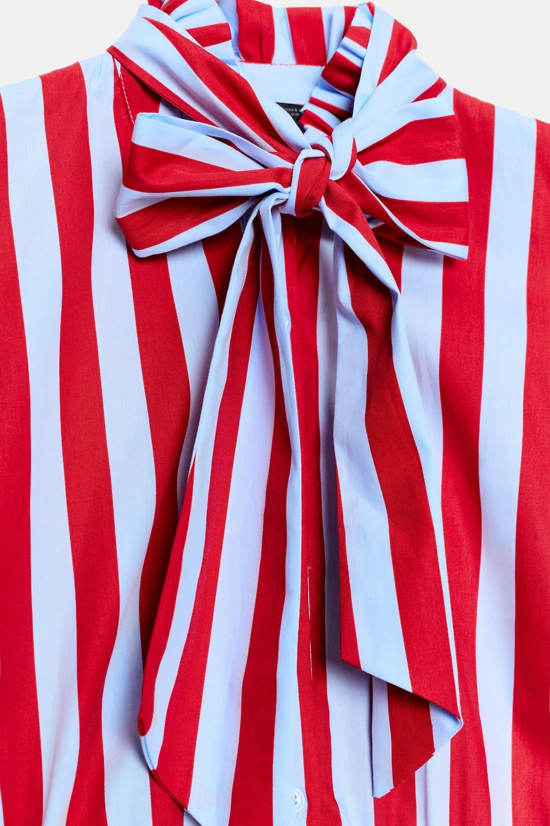 STRIPED BOW SHIRT