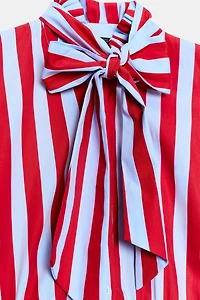 STRIPED BOW SHIRT