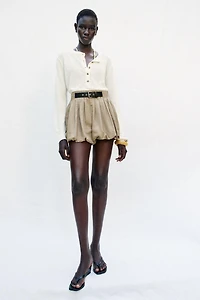 BALLOON SHORTS WITH BUCKLE