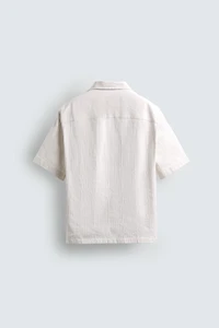 RELAXED FIT STRIPED JACQUARD SHIRT