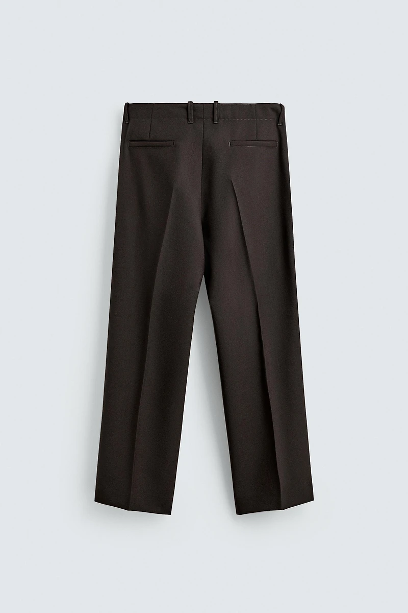PANTALON FLARE FIT 100% LAINE