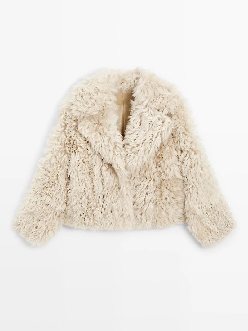 Short lambskin coat - STUDIO