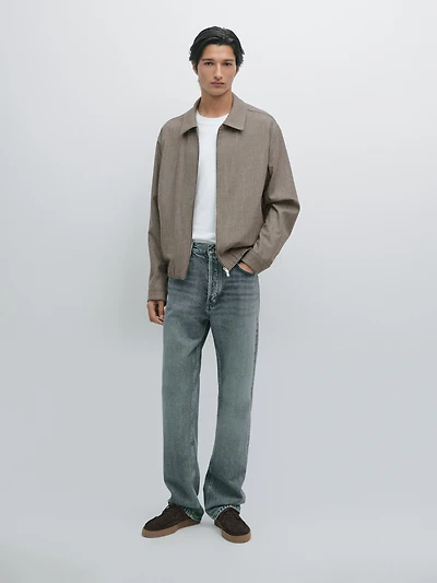 100% wool houndstooth jacket