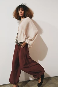ZW COLLECTION TIE WAIST BALLOON PANTS