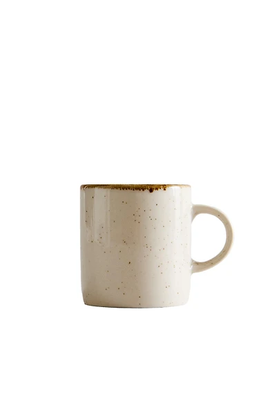 PORCELAIN MUG WITH ANTIQUE FINISH RIM
