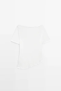 Asymmetric top with embroidered detail