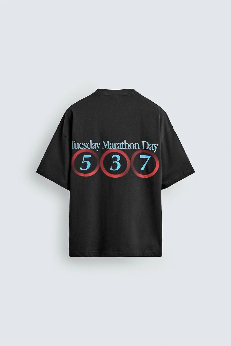 WASHED NUMBER T-SHIRT