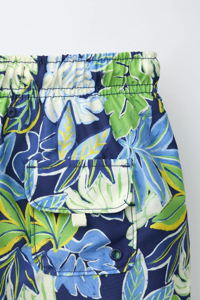 6-14 ANS/ SHORT DE BAIN À FEUILLES