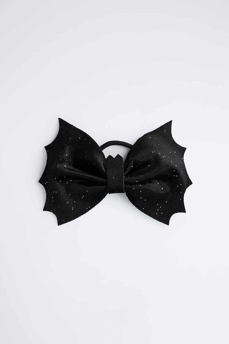 VELVET BAT WING SCRUNCHIE
