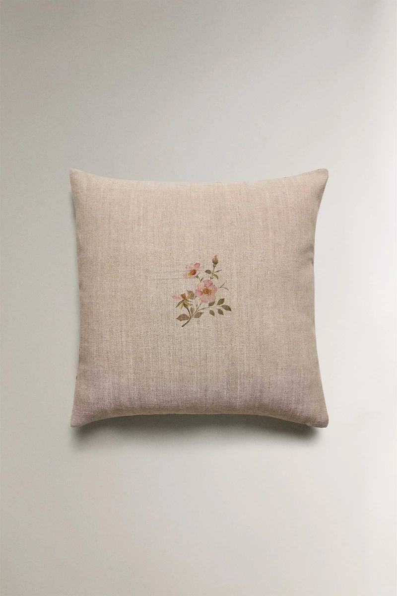 HOUSSE DE COUSSIN FLEURS