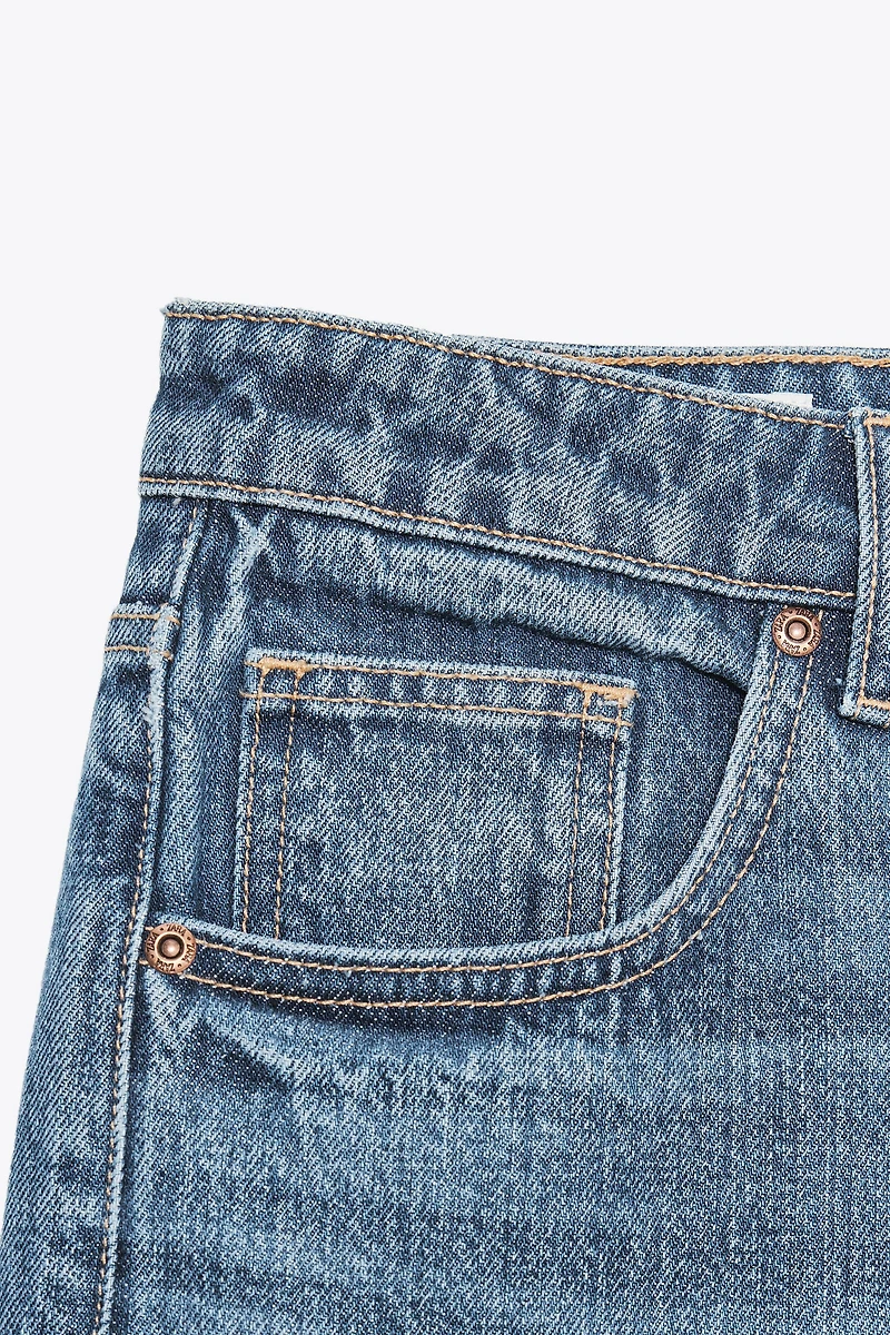 TRF MID-RISE WIDE LEG JEANS