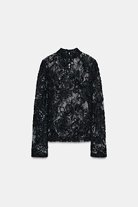 LACE LONG SLEEVE TOP