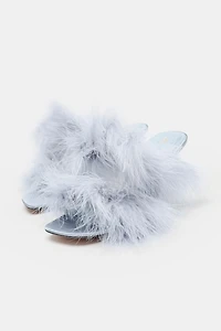 FEATHER HEELED SANDALS
