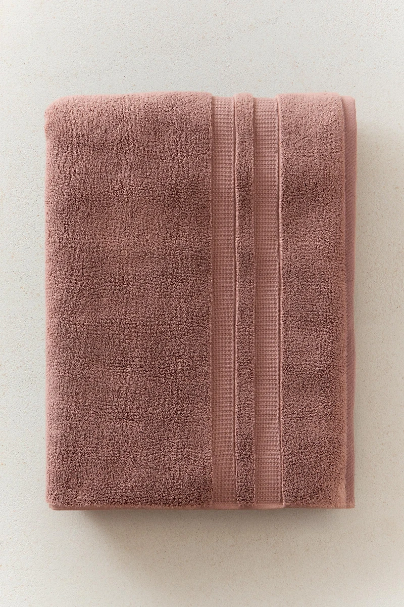 EXTRA SOFT DOUBLE-BORDER BATH TOWEL