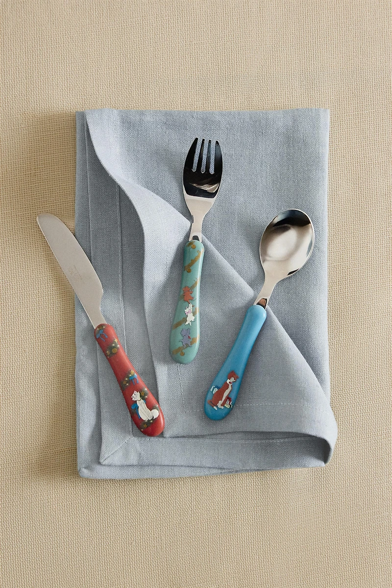 CHILDREN'S CHRISTMAS FLATWARE SET THE ARISTOCATS ©DISNEY