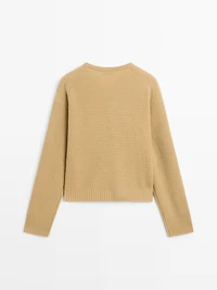 Wool blend knit sweater
