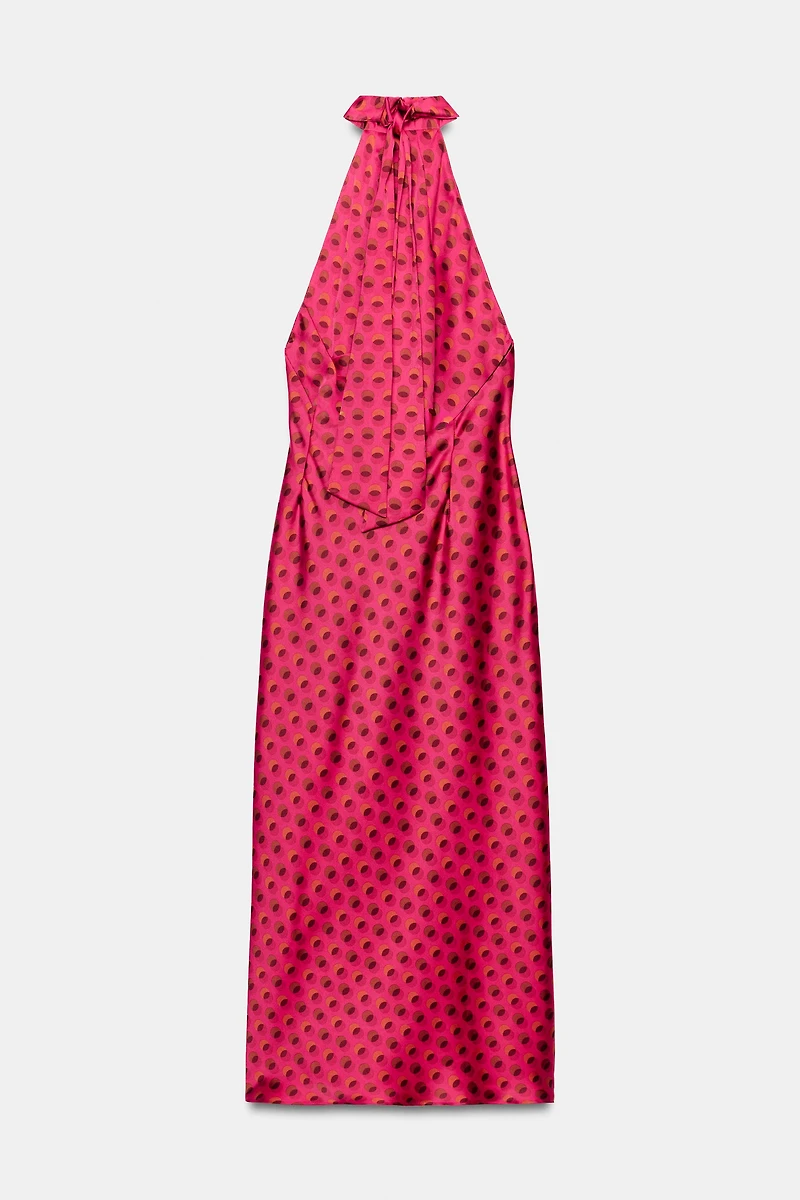 MIDI HALTER NECK DRESS