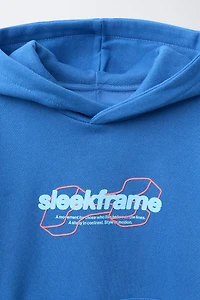 TEXT HOODIE SWEATSHIRT