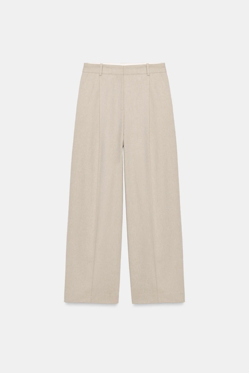PANTALON DROIT À PINCES