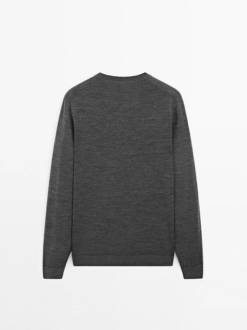 100% merino wool knit sweater