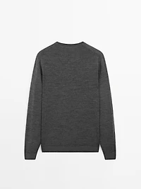 100% merino wool knit sweater