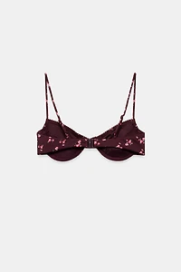UNDERWIRE FLORAL PRINT BIKINI TOP