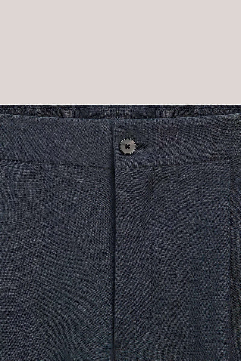 Total look darted linen Bermuda shorts - LIMITED EDITION
