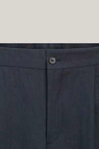 Total look darted linen Bermuda shorts - LIMITED EDITION